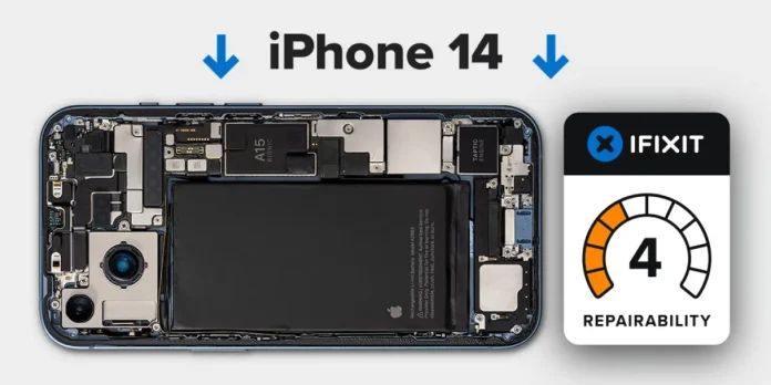iFixit Gives iPhone 14 a 4/10 Repairability Rating