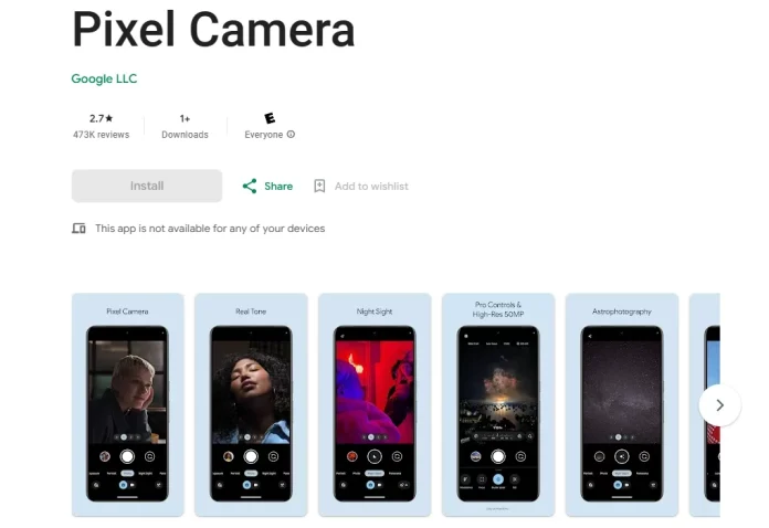 Transformation from Google Camera to Pixel Camera