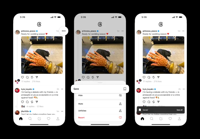 Threads Introduces Bookmark Feature for Saving Posts