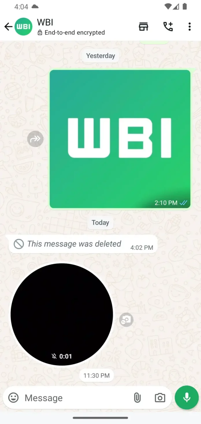 WhatsApp Testing a Video Reply Feature