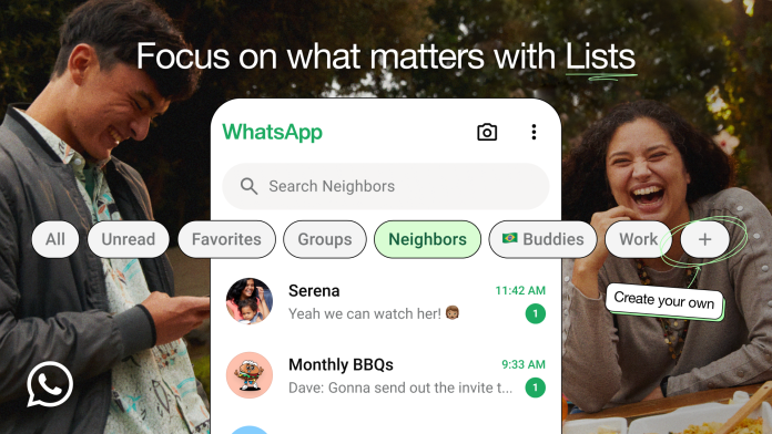 WhatsApp Introduces Chat Lists for Enhanced Contact Organization